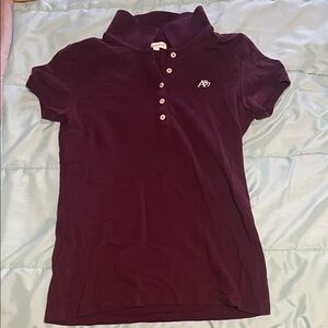Aeropostale Dark Purple Short Sleeve Polo